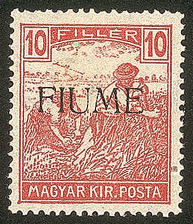 Occupazioni I guerra mondiale - Fiume - 1918/19 - 10 filler vermiglio (8aa)