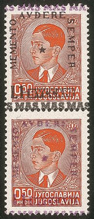 Occupazioni II guerra mondiale - Zona Fiumano Kupa -  MAS 'non a cavallo' - 1 lira Buccari (35B + 35C)