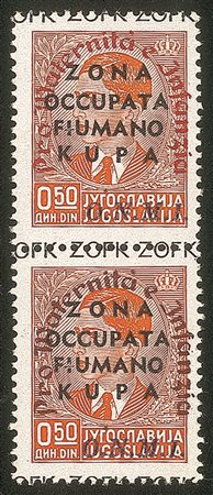Occupazioni II guerra mondiale - Zona Fiumano Kupa - 1942 - Rosso + Bruno - 50 para ONMI (36 + 39/I)