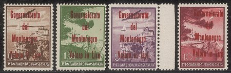 Occupazioni II guerra mondiale - Montenegro - 1942 - Posta Aerea - serie completa - 8 valori (18/25)