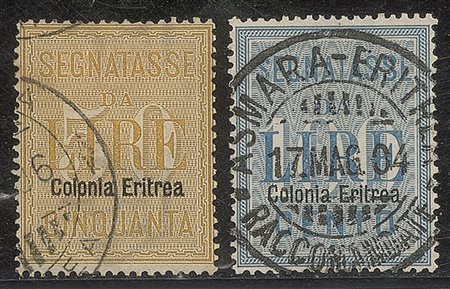 Colonie - Eritrea - 1903 - Segnatasse Alti Valori (12/13)