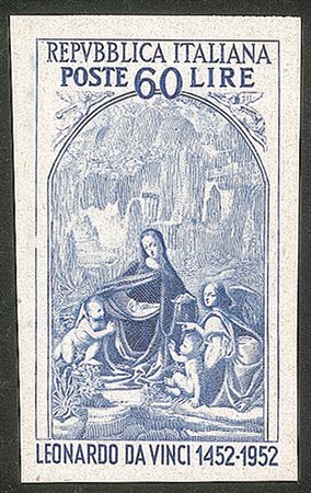 Repubblica - 1952 - 60 lire Leonardo non dentellato (687b)