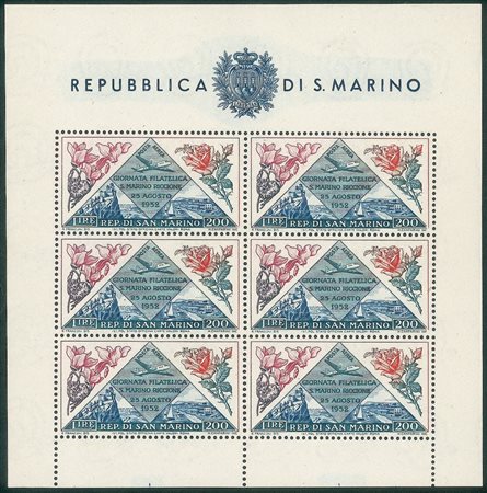 San Marino - 1952 - Foglietto Giornata Filatelica (14)