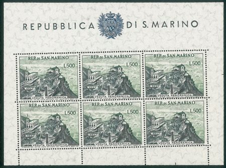 San Marino - 1958 - Foglietto Veduta Panoramica (18)