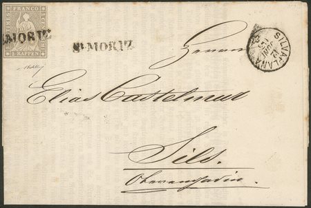 Svizzera - Stampato con 2 rp grigio da St. Moritz