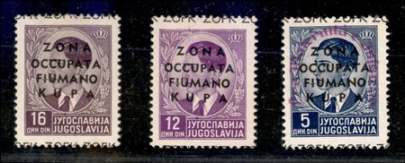 Lotti&Collezioni - Area Italiana - ZONA FIUMANO KUPA - 1942 - Lotto di 3 esemplari di pregio del periodo con certificati montati su cartoncino