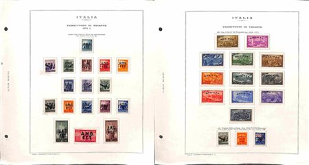 Lotti&Collezioni - Area Italiana - TRIESTE A.M.G.-F.T.T. - 1947/1954 - Collezione avanzata del periodo montata su fogli d'album Marini