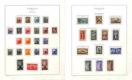 Lotti&Collezioni - Area Italiana - REPUBBLICA - 1945/2006 - Collezione completa di valori nuovi del periodo più Interi Postali e Biglietti Postali in 3 album Marini