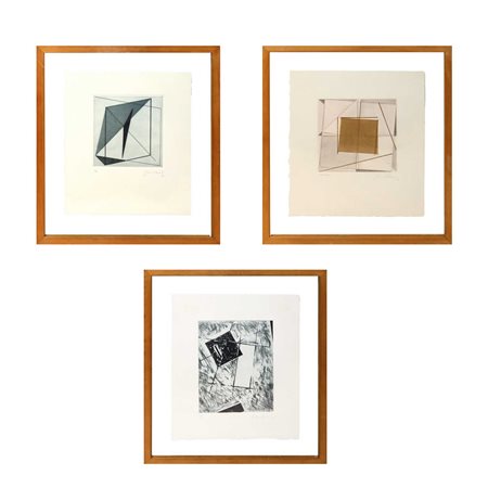 Paolo  Ghilardi (Bagnatica  1930 - Bergamo  2014)  - N°3 Studi per scultura in vetro