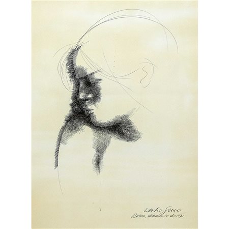 Emilio Greco (Catania 1913 - Roma 1995)  - Volto di ragazza