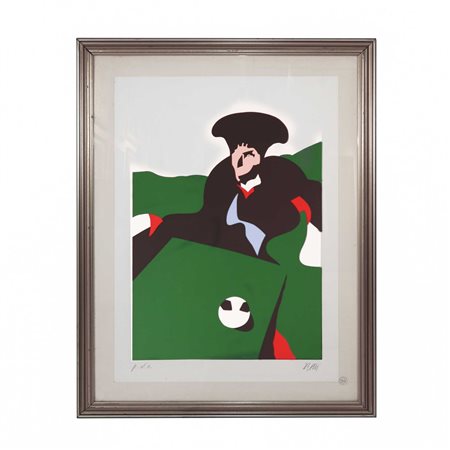 Fabio De Poli (Genova 1947)  - Ritratto astratto, prova d'autore