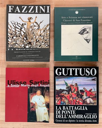 ARTE FIGURATIVA ITALIANA (GUTTUSO, SARTINI, FAZZINI, GRECO) - Lotto unico di 4 cataloghi