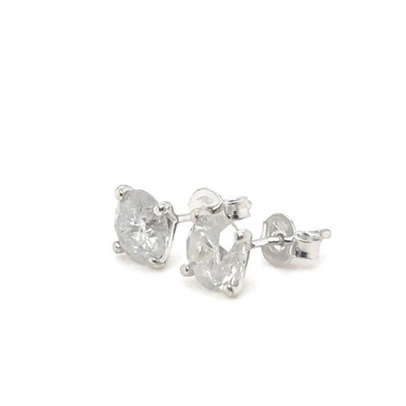 ORECCHINI IN ORO BIANCO 1.25 GR CON DIAMANTI - ER40105