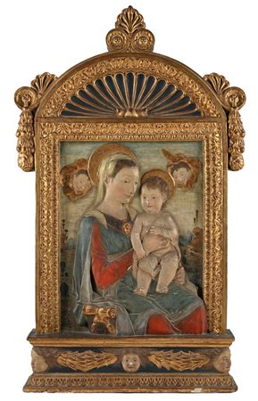 Madonna col Bambino, nei modi di Antonio Rossellino, Toscana, fine XIX/inizi...