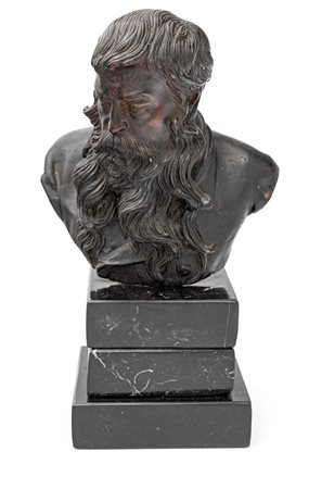 Vincenzo Gemito - Ritratto del pittore Ernest Meissonier raffigurato a mezzo busto con la testa...