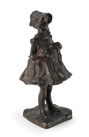 Paolo Troubetzkoy - Bambina con cagnolino Firmata la verso, sulla base: P. Troubetzkoy bronzo...