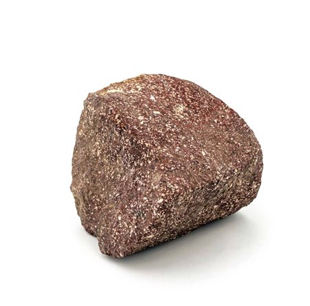 Antico blocchetto di porfido rosso di forma irregolare cm 10x10x9