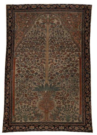Tappeto Persiano Kashan “Albero della Vita” fine XIX/inizi XX secolo Il campo...