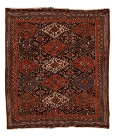 Tappeto Afshar a losanghe, Persia meridionale, XX secolo disegno geometrico e...