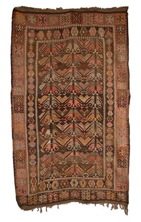 Tappeto Kilim Anatolico, Turchia, Fine XIX - Inizio XX secolo Il campo...