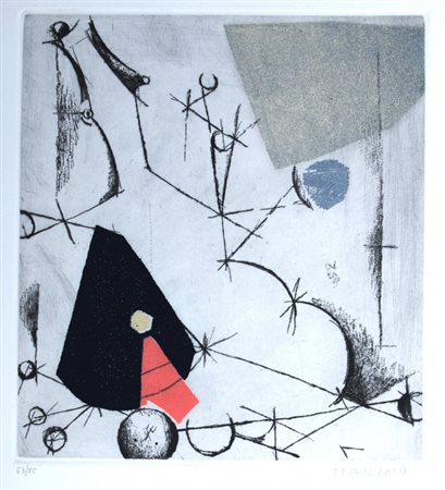 MARINI MARINO (Pistoia 1901 - Viareggio 1980) "Senza titolo" Puntasecca,...