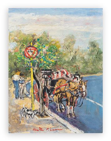 WALTER PIACESI (1929-2022) - Passeggiata estiva a Cattolica