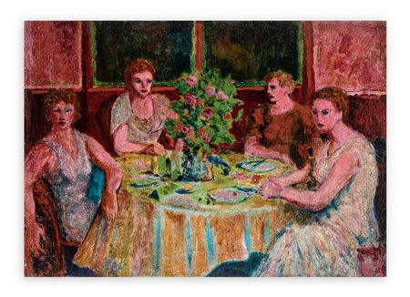 ALIGI SASSU (1912-2000) - Il tavolo giallo (caffè), 1942