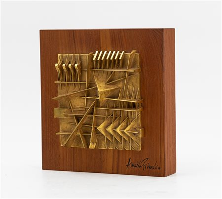 ARNALDO POMODORO (1926) - Rilievo quadrato per la società F.lli Diana, 1982