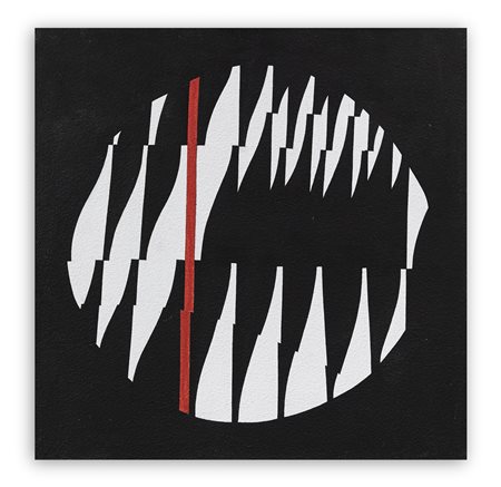 ENRICO SIRELLO (1930-2012) - Variazione circolare in nero, 1974