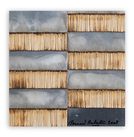 BERNARD AUBERTIN (1934-2015) - Dessin de feu sur alluminium, 2008