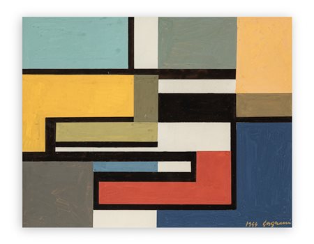 FRANCO GRIGNANI (1908-1999) - Composizione nero orizzontale, 1944