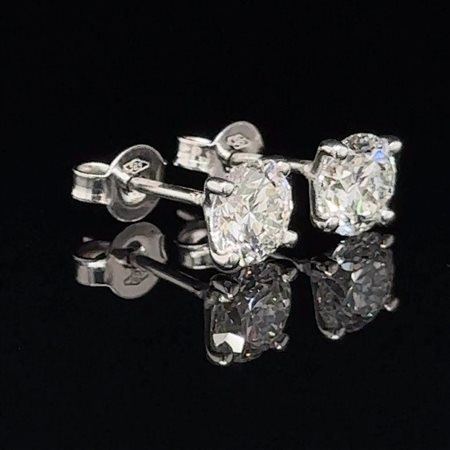 ORECCHINI IN ORO BIANCO 1.08 GR CON DIAMANTI - ER40104