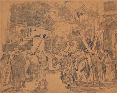 Alessio Issupoff Vjatka 1889 - Roma 1957 Processione a Samarcanda 1923...