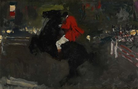 Alessio Issupoff Vjatka 1889 - Roma 1957 Cavaliere con cavallo impennato alla...