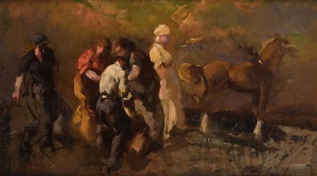 Alfredo Del Sordo Otranto 1905 - Roma 1961 Lavoro in campagna Firmato: 'A....