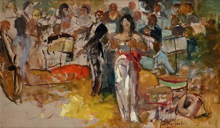 Alfredo Del Sordo Otranto 1905 - Roma 1961 La cantante e il complesso...