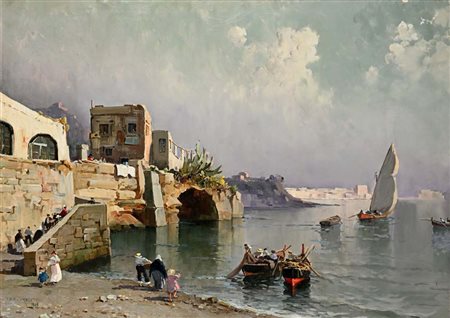 Nicolas De Corsi Odessa 1882 - Torre Del Greco 1956 Marechiaro 1918 Firmato e...