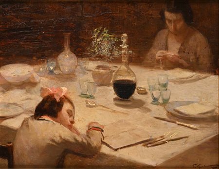 Francesco Galante Santa Margherita Di Savoia 1884 - Napoli 1972 Un momento di...