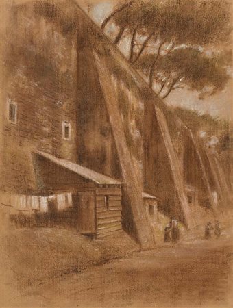 Adolf Hirémy-Hirschl Temesvár 1860 - Roma 1933 Roma, al muro torto, 1910...
