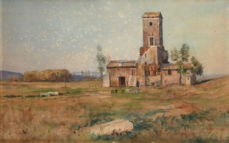 Lorenzo Cecconi Roma 1863 - Roma 1947 Roma, 'Torre Salaria' Intitolato 'Torre...