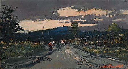 Ezelino Briante Napoli 1901 - Roma 1971 Ritorno dai campi Firmato in basso a...