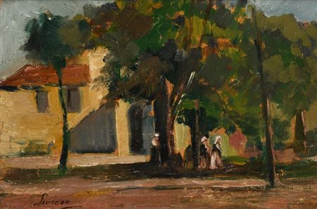 Carlo Siviero Napoli 1882 - Capri 1953 "Villa Literno" Firmato: "Siviero" in...