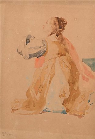 Eduardo Dalbono Napoli 1841 - Napoli 1915 Studio da un dipinto di Francesco...