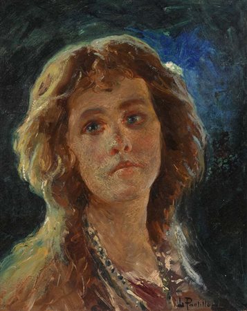 Luigi Paolillo Maiori 1864 - Vietri sul Mare 1934 Ritratto di giovane donna...