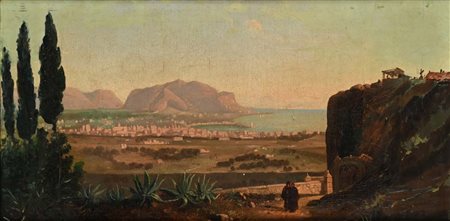Nicolas Antoine Taunay Parigi 1755 - Parigi 1830 Veduta di Palermo con il...