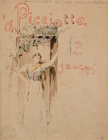 Pietro Scoppetta Amalfi 1863 - Napoli 1920 'a Picciotta' Firmato in basso al...