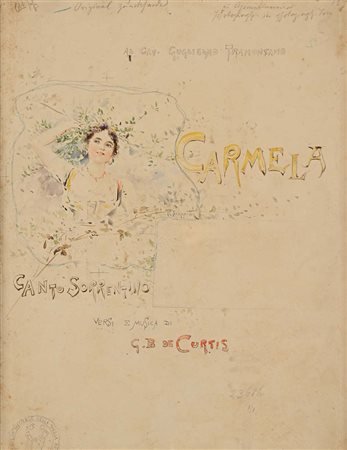 Pietro Scoppetta Amalfi 1863 - Napoli 1920 'Carmela, Canto Sorrentino'...