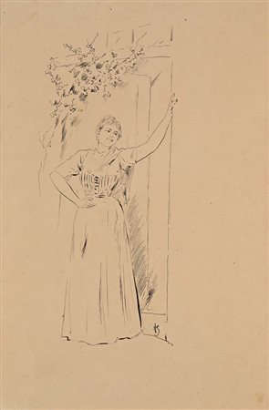 Pietro Scoppetta Amalfi 1863 - Napoli 1920 Bozzetto per la 'A Picciotta' Sul...