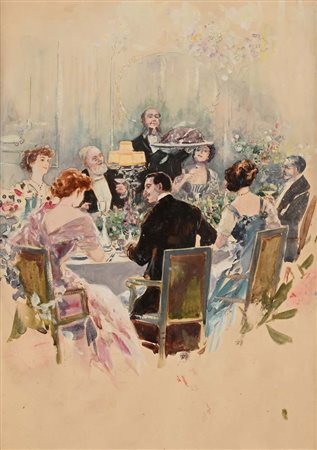 Pietro Scoppetta Amalfi 1863 - Napoli 1920 'Il Principe dei Cuochi' 1912 Sul...