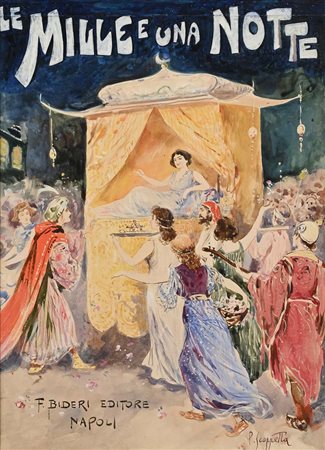 Pietro Scoppetta Amalfi 1863 - Napoli 1920 'Le mille e una notte' Firmato in...